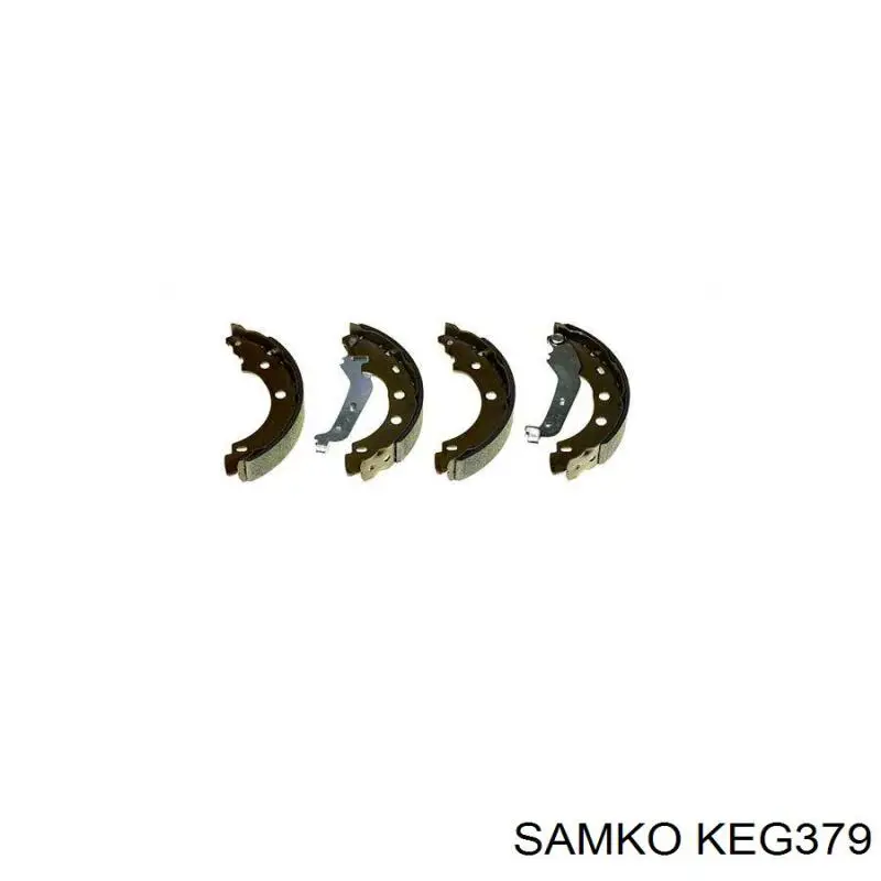 Колодки тормозные задние барабанные, в сборе с цилиндрами, комплект Samko KEG379