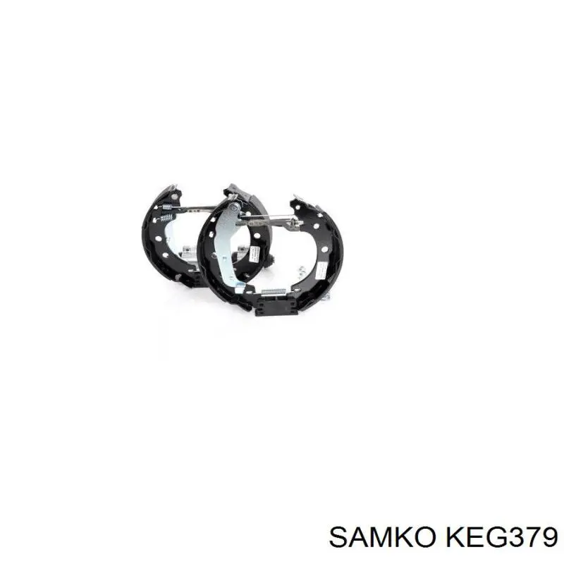 Купить KEG379 Samko Колодки тормозные задние барабанные, в сборе с цилиндрами, комплект