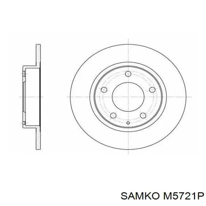 Купить M5721P Samko Ротор тормозной