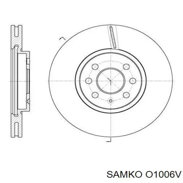 Купить O1006V Samko Ротор тормозной