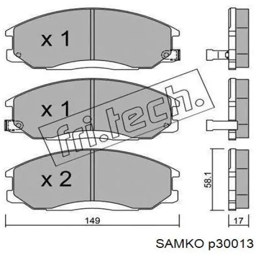Цилиндр тормозной главный SAMKO P30013