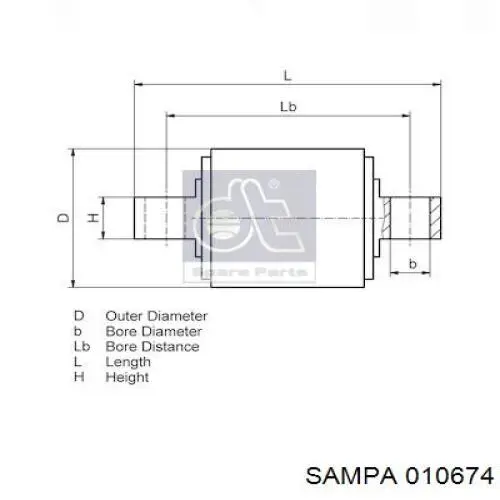Сайлентблок реактивной тяги задний Sampa Otomotiv‏ 010674 цена, от 24.38 USD