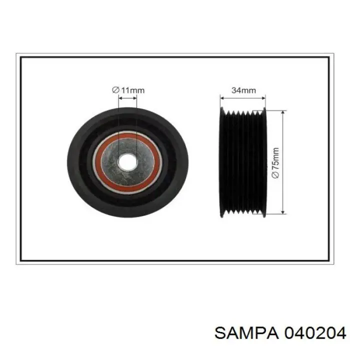 Паразитный ролик приводного ремня Sampa Otomotiv‏ 040204 цена, от 31.35 USD