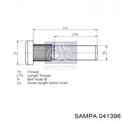 Болт колесный  Sampa Otomotiv‏ 041396 цена, от 3.51 USD