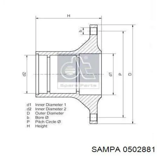 Ступицы передних колес Sampa Otomotiv‏ 0502881 цена, от 244.41 USD