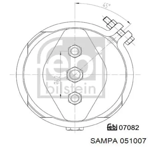 Гофра глушителя 051007 Sampa Otomotiv‏