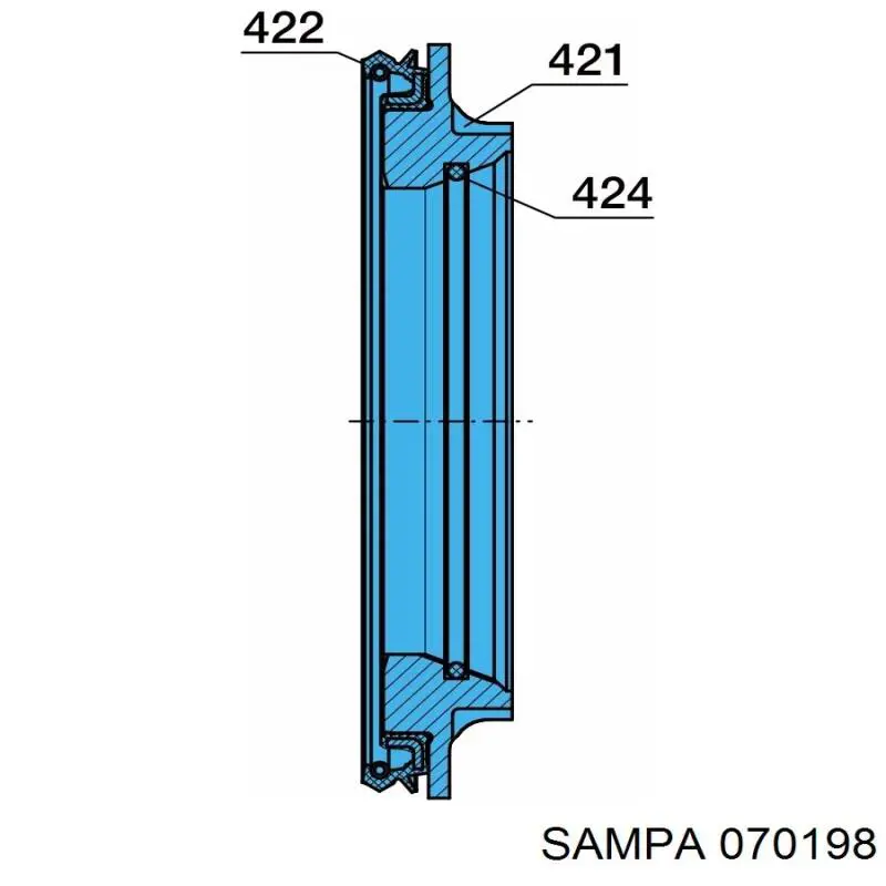 Кольцо ступицы Sampa Otomotiv‏ 070198 цена, от 18.52 USD
