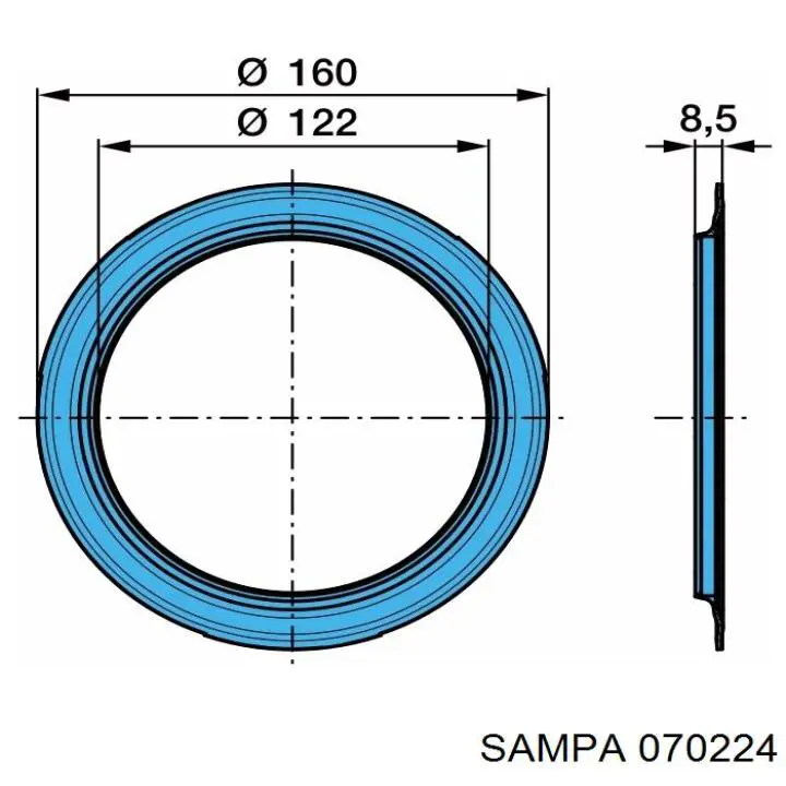 Сальник передней ступицы Sampa Otomotiv‏ 070224 цена, от 1.61 USD