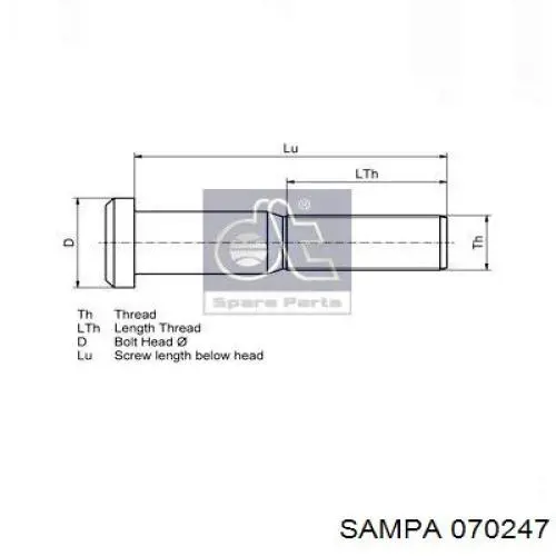 Шпилька ступицы колеса задняя Sampa Otomotiv‏ 070247 цена, от 3.20 USD