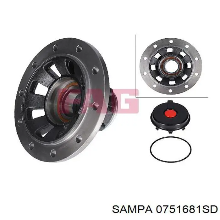 0751681SD Sampa Otomotiv‏ Ступица задняя