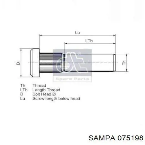 Купить 075198 Sampa Otomotiv‏ Болты на колеса