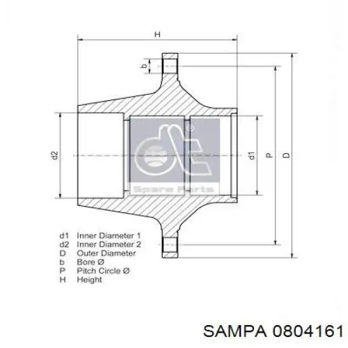 Ступицы задних колес Sampa Otomotiv‏ 0804161 цена, от 262.59 USD