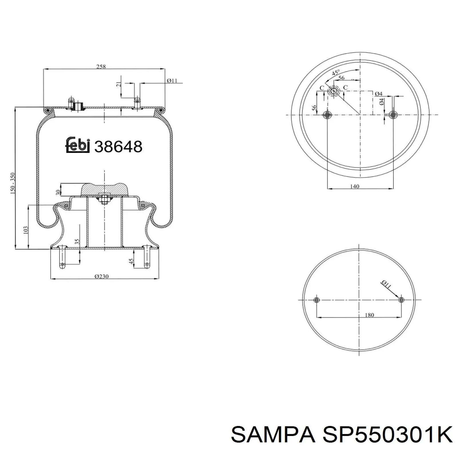  SP550301K Sampa Otomotiv‏