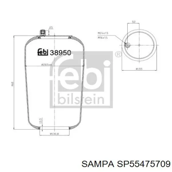SP55475709 Sampa Otomotiv‏ Пневмоподушка моста
