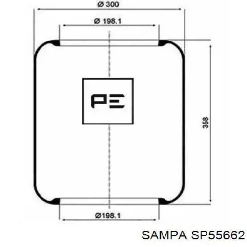 Рессора пневматической подвески Sampa Otomotiv‏ SP55662 цена, от 38.22 USD