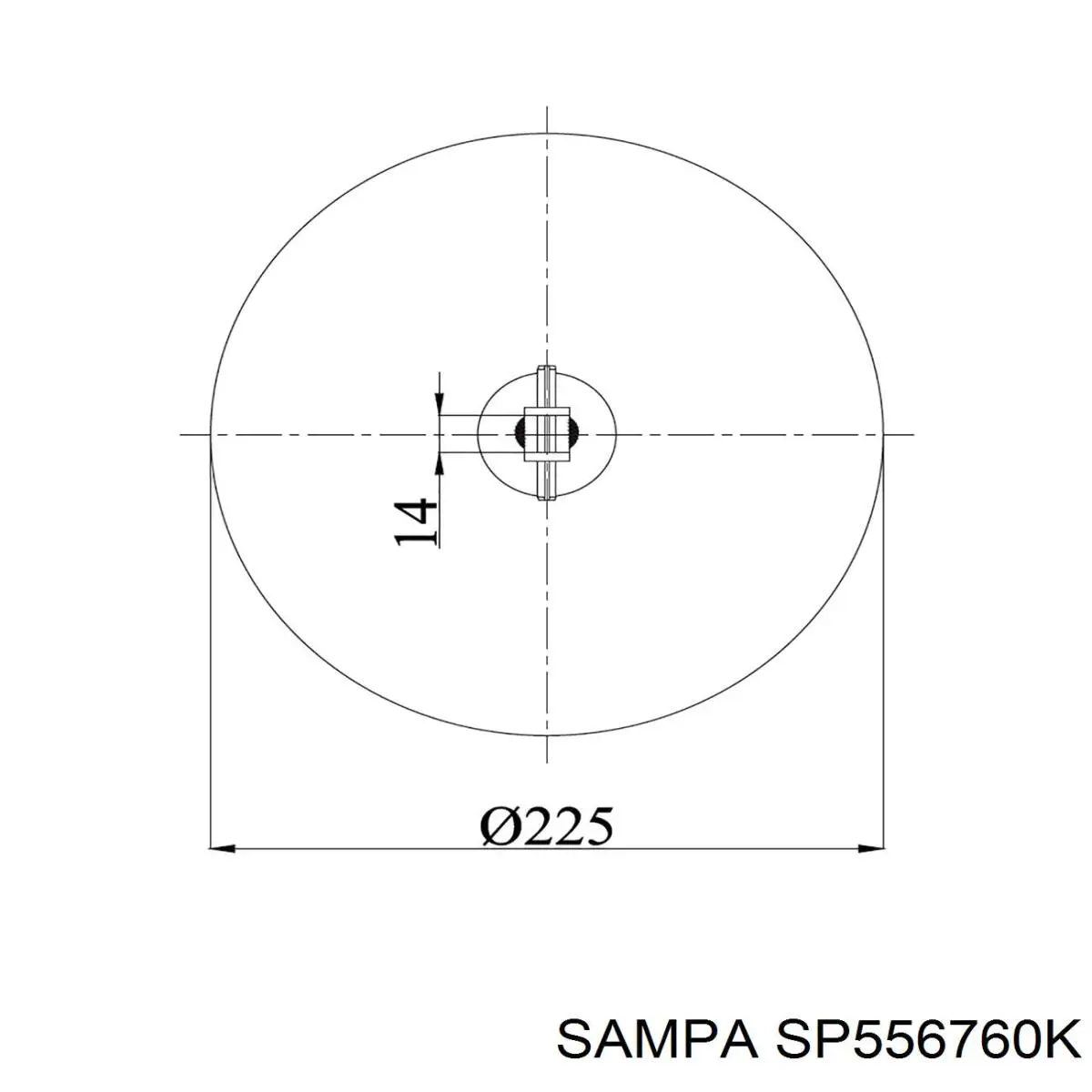 Купить SP556760K Sampa Otomotiv‏ Пневмоподушка (пневморессора) моста переднего