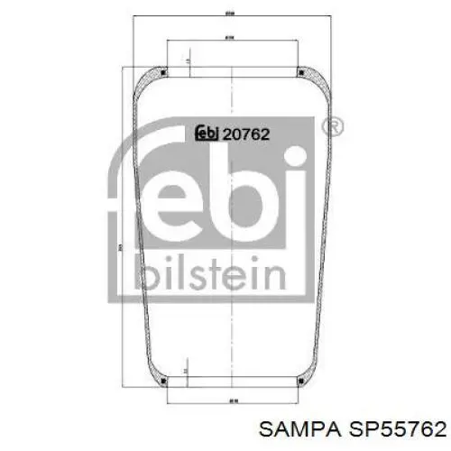 Купить SP55762 Sampa Otomotiv‏ Пневмоподушка/пневморессора моста