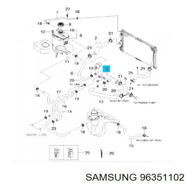96273596 Samsung радиатор