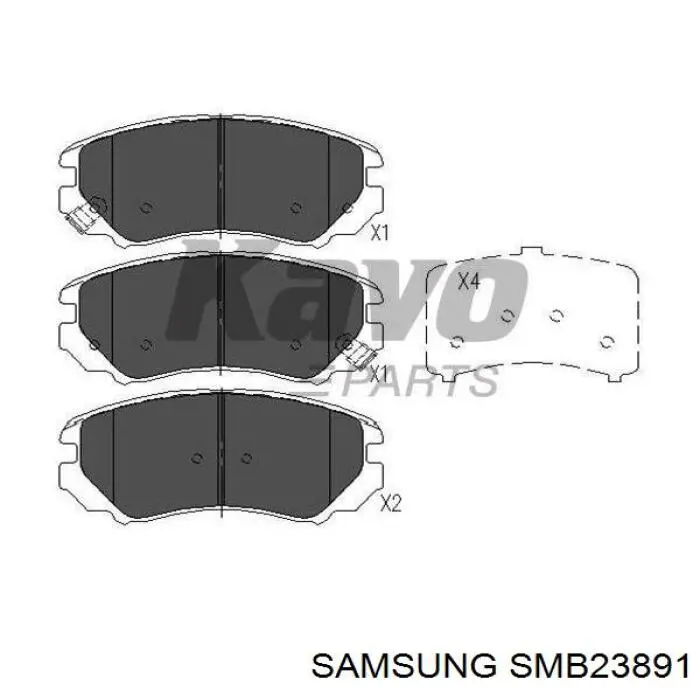 SMB23891 Samsung передние тормозные колодки