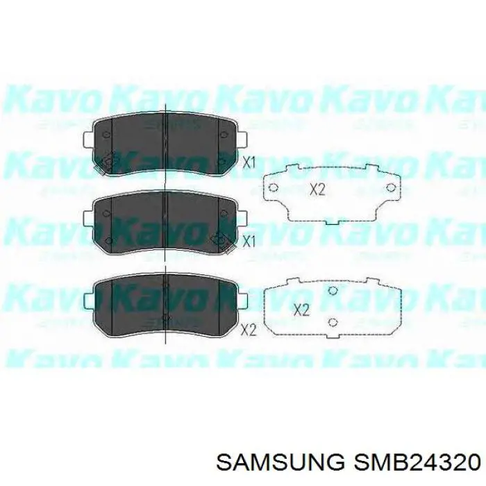 Pastillas de freno traseras SMB24320 Samsung