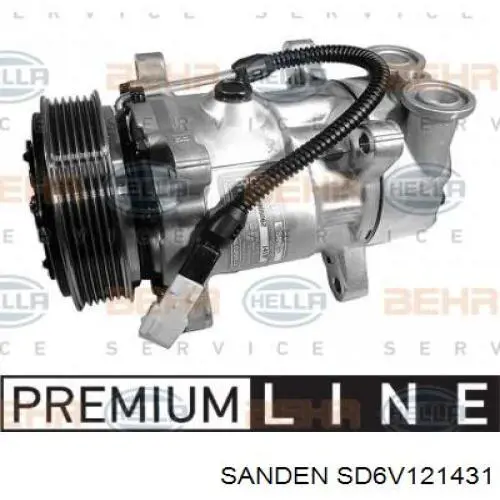 Компрессор кондиционера SD6V121431 Sanden