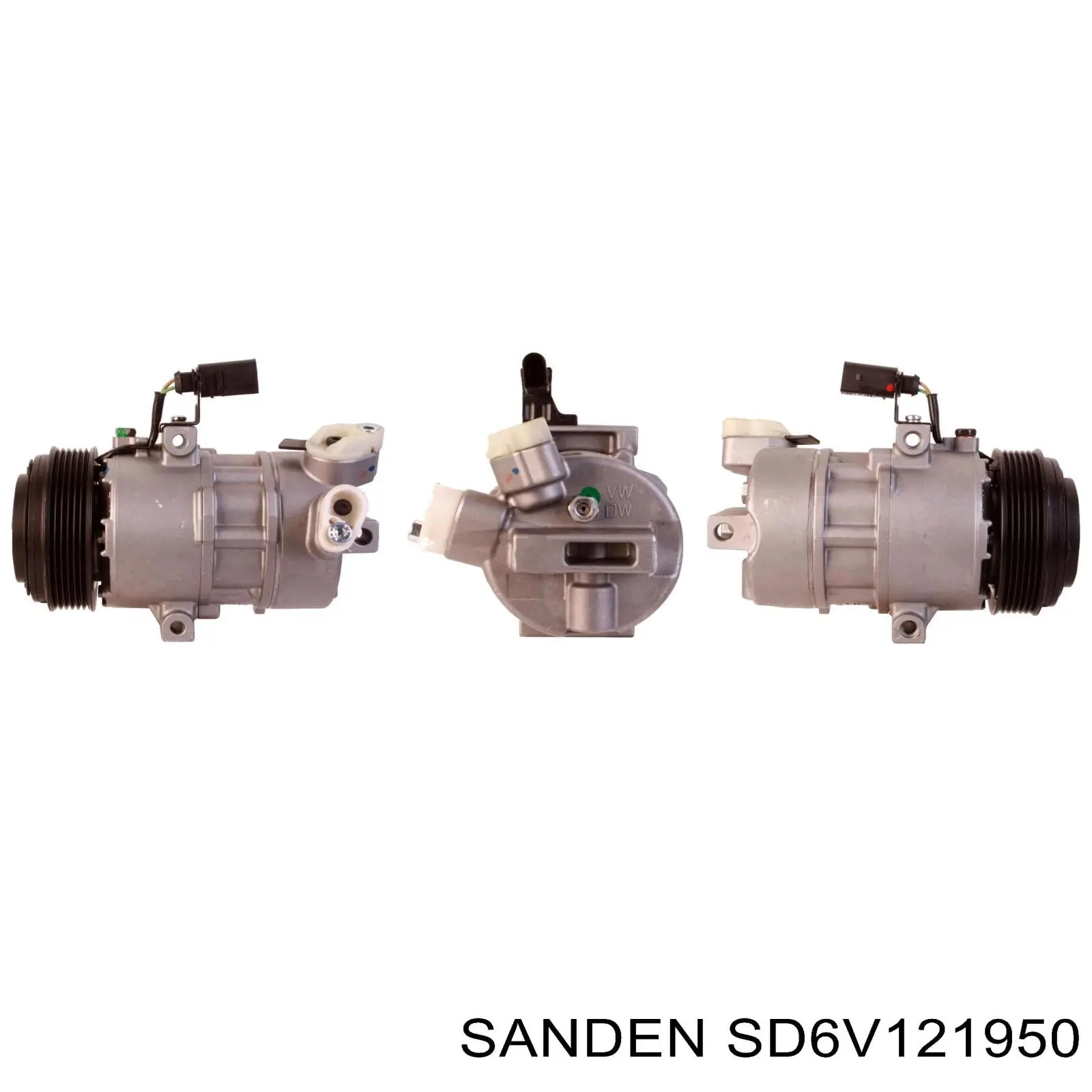 Компрессор кондиционера SD6V121950 Sanden