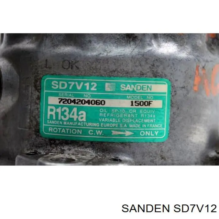 Компрессор системы кондиционирования Sanden SD7V12 цена, от 102.48 USD