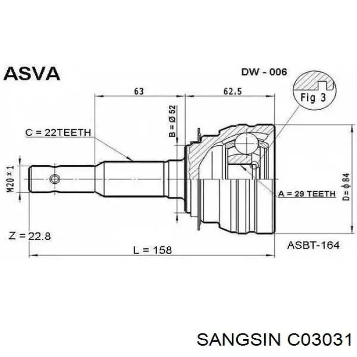 Граната колесная Sangsin C03031 цена, от 27.62 USD