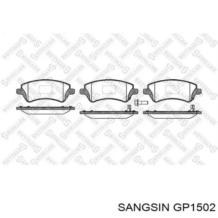 Передние тормозные колодки GP1502 Sangsin