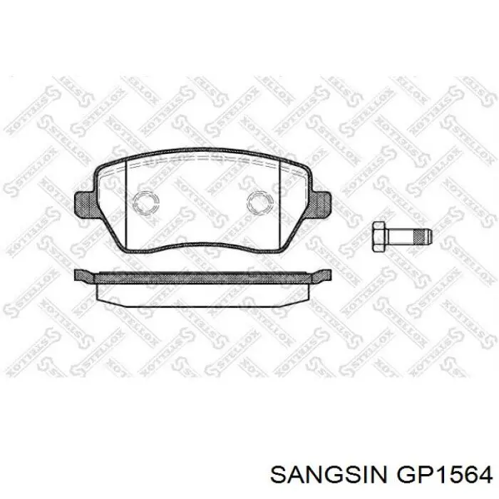 GP1564 Sangsin колодки тормозные передние дисковые