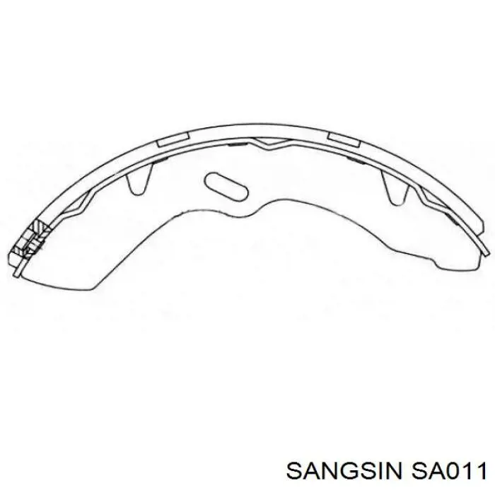 Задние барабанные колодки SA011 Sangsin