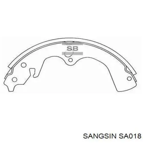 Колодки тормозные задние барабанные Sangsin SA018