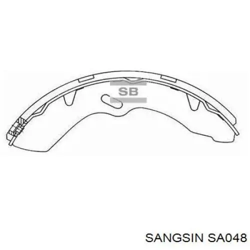 SA048 Sangsin Барабанные тормозные колодки