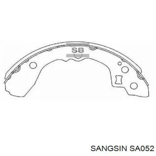 Купить SA052 Sangsin Задние барабанные тормозные колодки