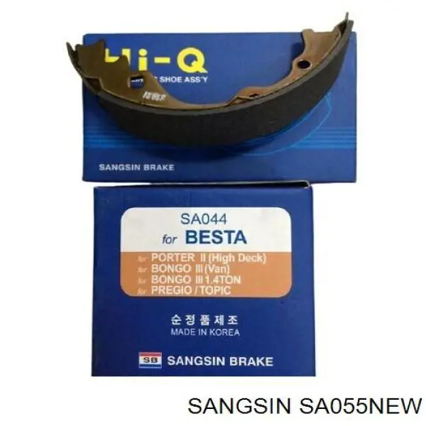 Колодки гальмові задні, барабанні SA055NEW Sangsin