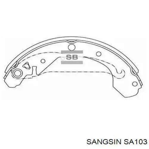 Колодки тормозные задние барабанные Sangsin SA103