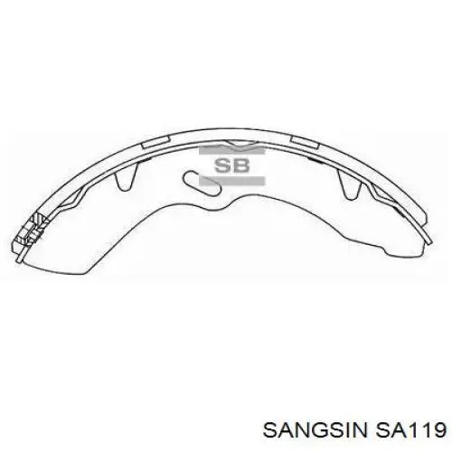 Задние барабанные колодки SA119 Sangsin