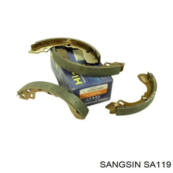 Купить SA119 Sangsin Задние барабанные тормозные колодки