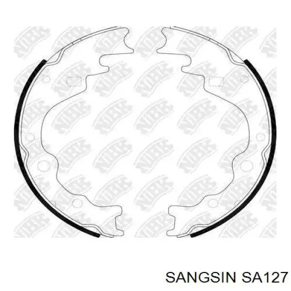 Задние барабанные колодки SA127 Sangsin