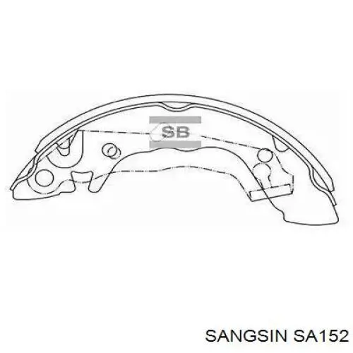 986487614 Bosch Барабанные тормозные колодки