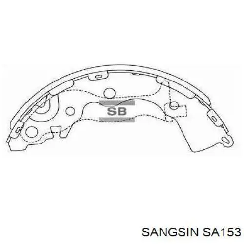 Колодки тормозные задние барабанные Sangsin SA153