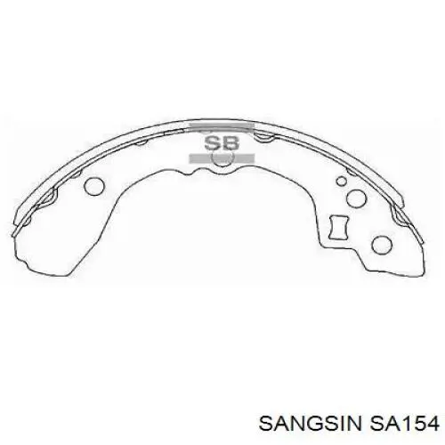 Купить SA154 Sangsin Задние барабанные тормозные колодки