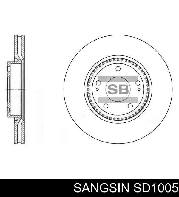 SD1005 Sangsin диск тормозной передний