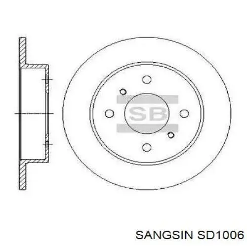 Тормозные диски SD1006 Sangsin