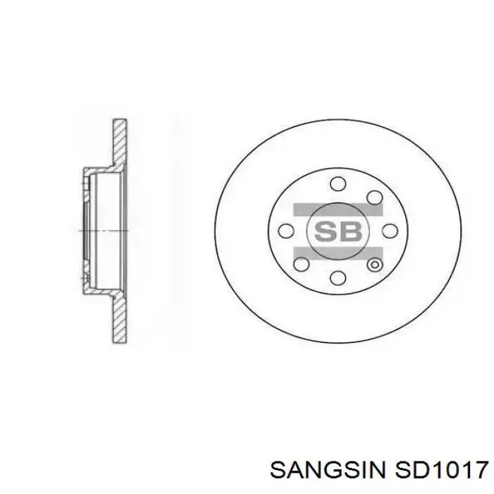 Тормозные диски SD1017 Sangsin