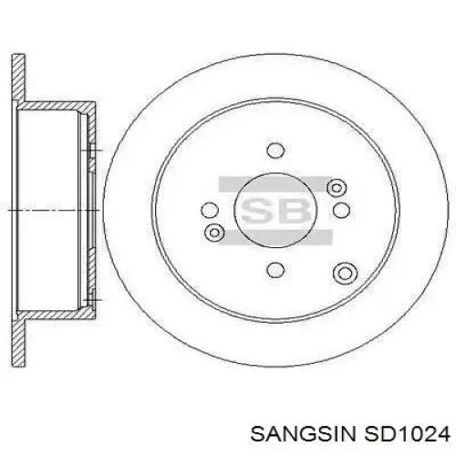 SD1024 Sangsin диск тормозной задний