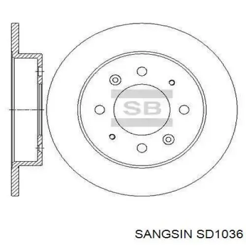 SD1036 Sangsin Диск тормозной передний
