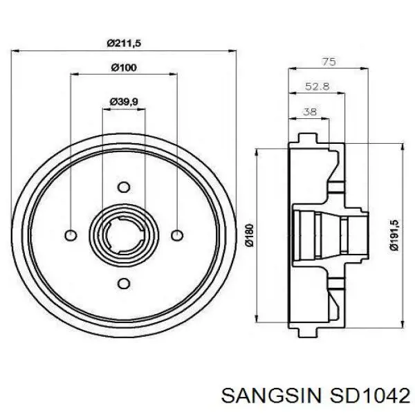 Купить SD1042 Sangsin Ротор тормозной