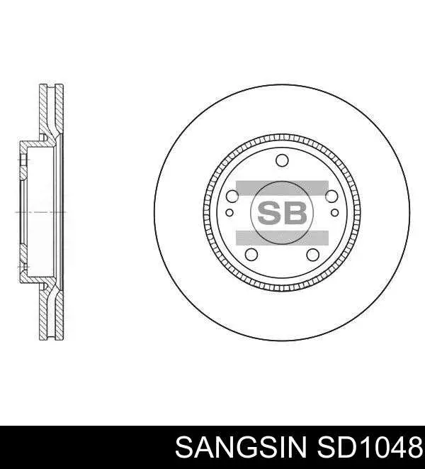 Диск тормозной передний SANGSIN SD1048