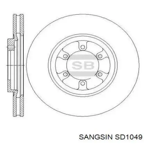 Передние тормозные диски SD1049 Sangsin